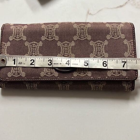 Celine Canvas Long Wallet Vintage Brown - Picture 11 of 12
